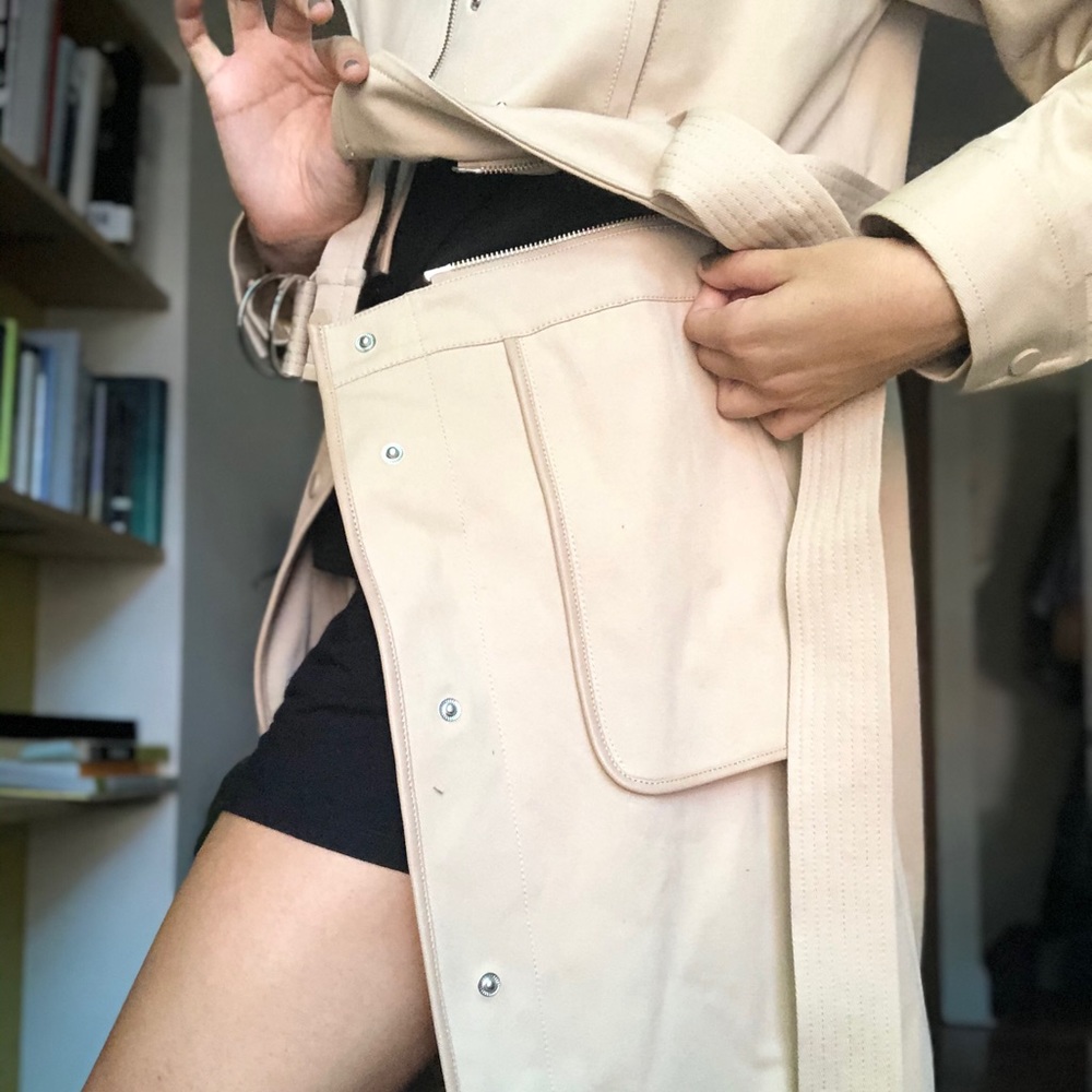 Jason Wu Neutral Convertible Trench Coat